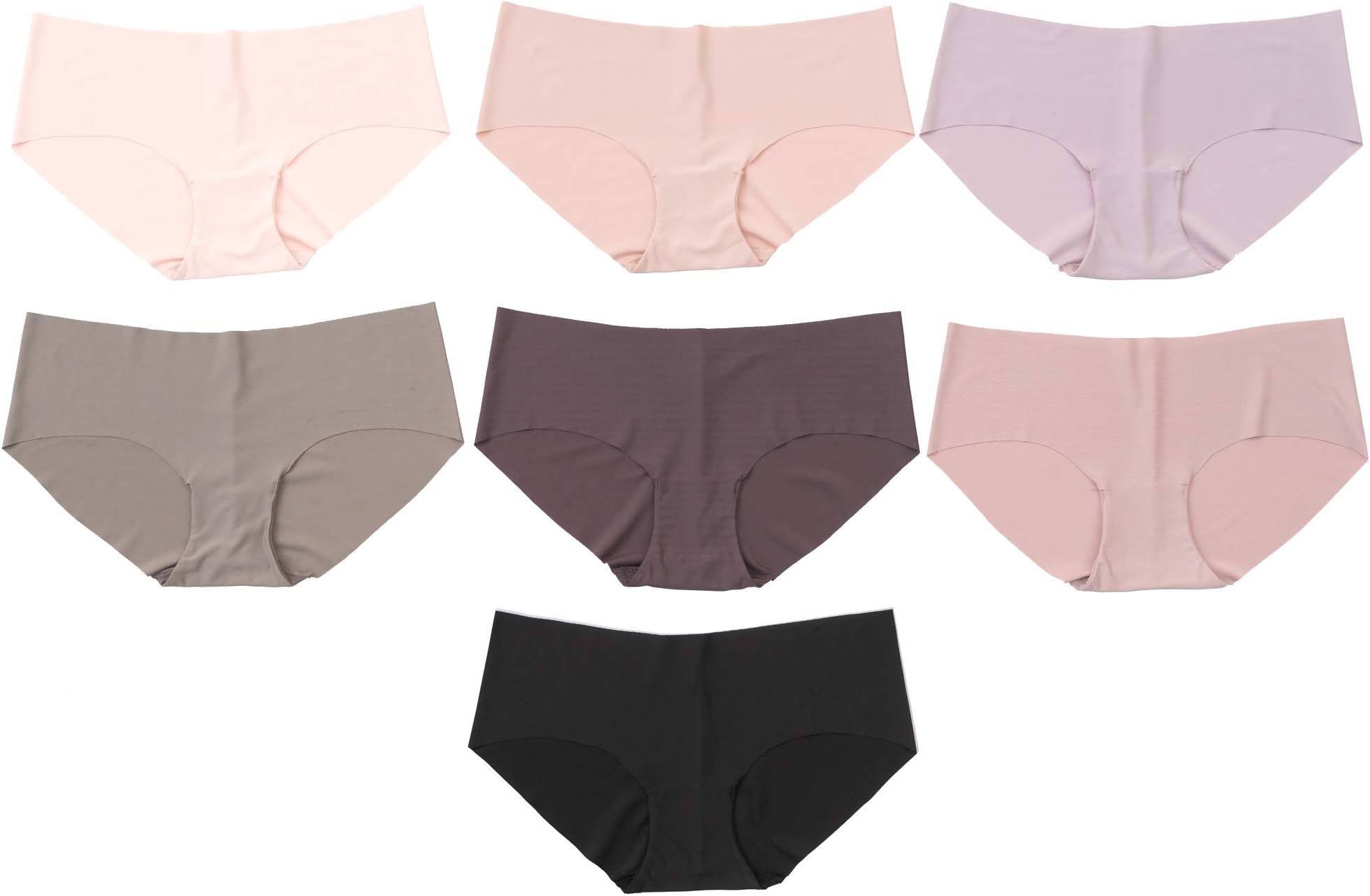 Alyce Ives Intimates Women’s Laser Cut No Show Invisible Bikini Hipster Panties, Pack of 8