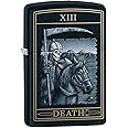Zippo Death Card Design Black Matte Pocket Lighter, One Size