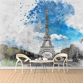 Wall Murals for Bedroom Watercolor Painting Removable Wallpaper Peel and Stick Wall Stickers - 66x96 inches