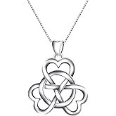 EVER FAITH 925 Sterling Silver Infinity Love Celtic Knot Pendant Necklace Birthday/Mothers Day/Valentines/Christmas Jewelry Gift for Friend Sister Mother
