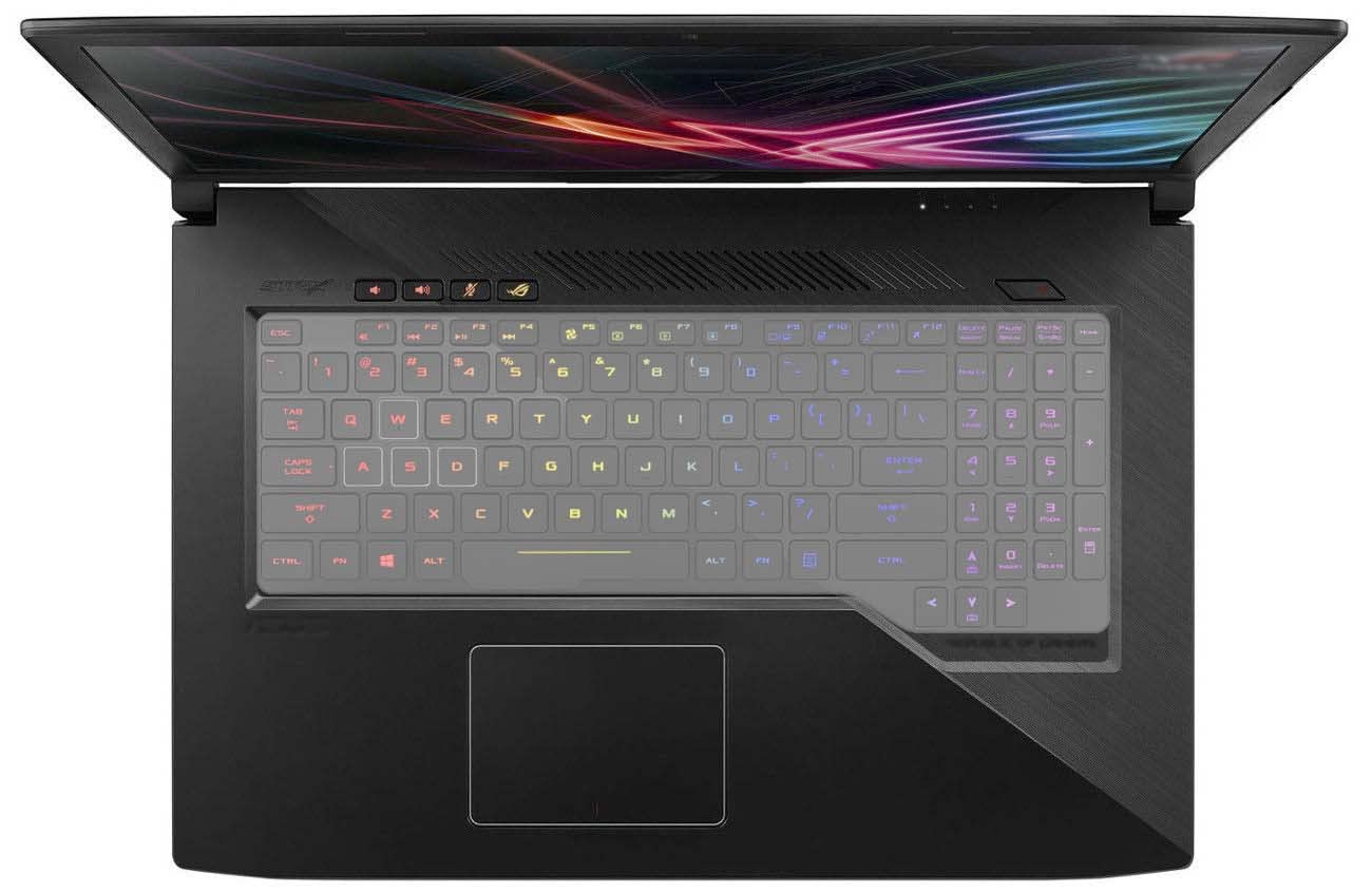 MiNGFi Silicone Keyboard Cover for ASUS TUF Gaming FX503 FX504 FX505 FX705 ROG Strix GL503 GL504 GL703 GL704 - Transparent