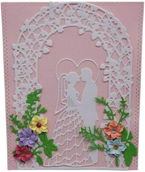 Amazon Co Jp カッティングダイ 新郎新婦結婚式恋愛カップルステンシル クリスマス 結婚式スクラップブッキング 紙カード装飾工芸品 Diyデザイン ホーム キッチン