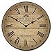 The Big Clock Store Barnwood Tan Wall Clock | Handcrafted in USA | Silent Non-Ticking Mechanism | Beautiful Color | Rustic Decor for Living Room | Battery Operated (12-Inch)