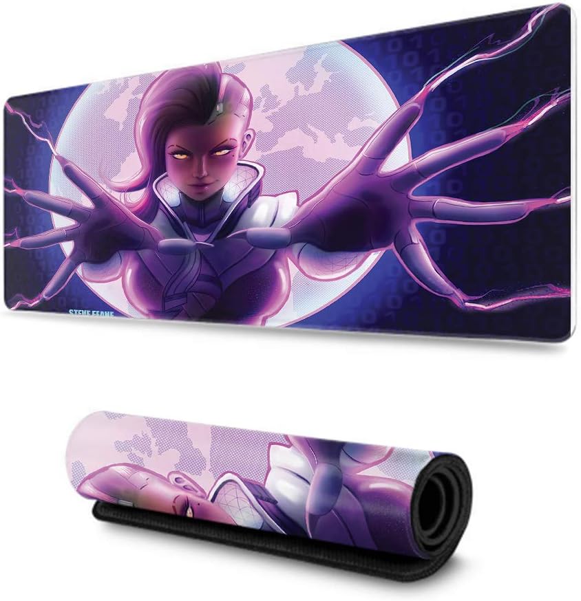 Overwatch,Gaming Mouse Pad,Extended Size Professional Gaming Mouse Pad,Art Decoration Mouse Pad,Waterproof Non-Slip Rubber-(Sombra)