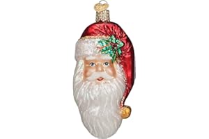 Old World Christmas Ornaments: Assortment of Santas Glass Blown Ornaments for Christmas Tree, Nostalgic Santa