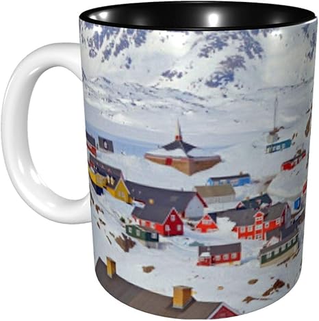 Amazon Co Jp コーヒーカップ11オンスの再利用可能なカップ冬の北欧の牧歌的な画像パーソナライズされたセラミックマグギフト ホーム キッチン