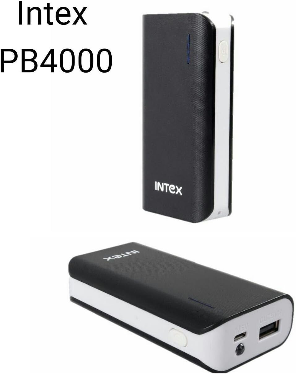 Intex PB4000E - 4000 mAh Power Bank with 1A Output (BIS Certified)