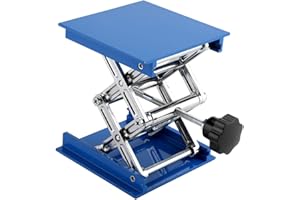 Haofy Lab Jack 4x4 inches,Blue Anodized Aluminum Lab Stand Scissor Jack Lifter,Oxide Laboratory Lifting Bracket