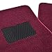 BDK MT-100-BD Burgundy Red Carpeted 4 Piece Car SUV Floor Mats With Vinyl Heel Pad Car Vehicle Universal Fit