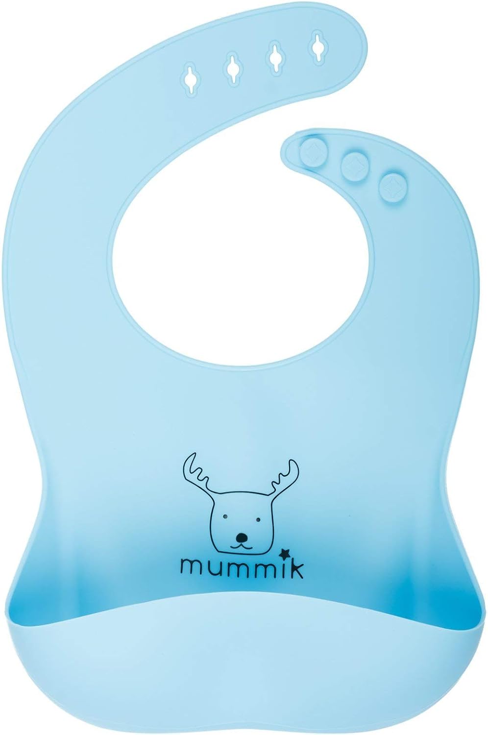 Waterproof Silicone Bucket Bib for Baby Boys & Girls! Easily Wipes Clean! Rolls Up! Eco Friendly - Soft & Adjustable! Set of 2 Bibs | Feeding Silicone Spoon Included - Image 5