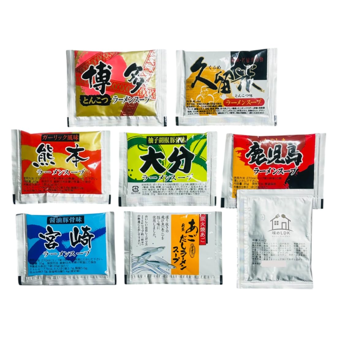 【味のLDK】 九州ご当地 ラーメンスープ 全７種類 各1食 計7食分 おまけ付き（中華スープ） の商品画像