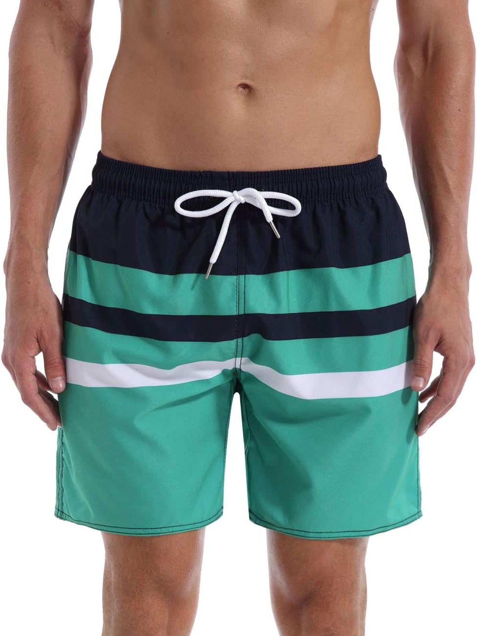 Men's Swimming Shorts Swim Trunks with Mesh Lined Drawstring Waistband Surfing Shorts