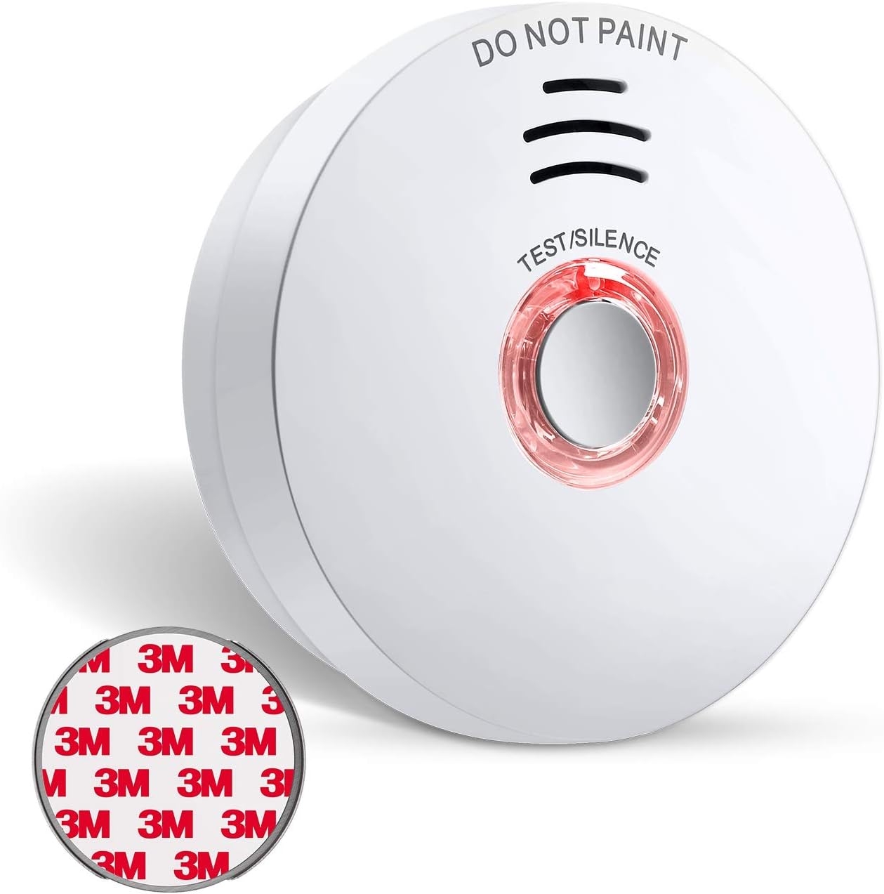 SITERLINK Smoke Fire Alarm 10 Years Long Life Time Smoke Alarm Photoelectric Smoke Detector Low Battery Detection/Warning Smoke Alarm Silence Function(GS508C)