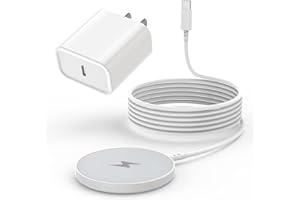 NUINNO [Apple MFi Certified]Magnetic Wireless iPhone Charger Magsafe Charger,6FT 15W Fast Phone Charging Pad Wireless Magnetic Charge for iPhone 17/17Air/16 Pro Max/16 Plus/15 Pro Max/14/13/12/AirPods3/2/Pro