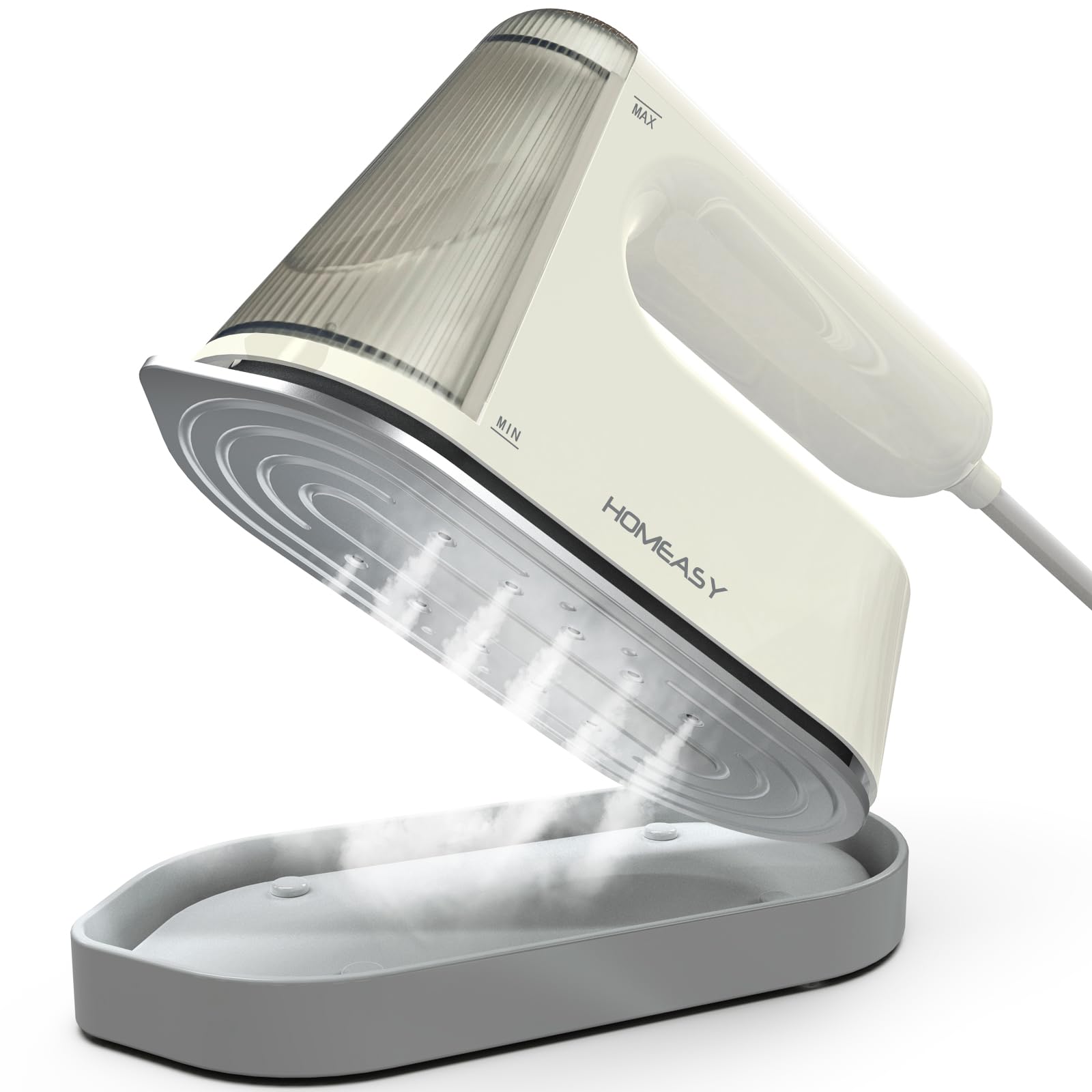 Travel Steamer for Clothes Portable, HOMEASY Mini Steam Iron, 2 in 1 Garment Clothes Steamer Handheld with Detachable Water Tank for Home & Travel, Fast Heat up, 1200W