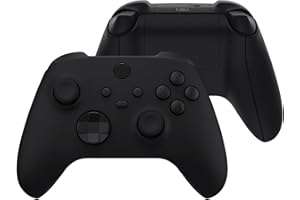 eXtremeRate Full Set Shell Buttons for Xbox Series X & S Controller, Black Custom Replacement Side Rails Grips Front Back Pla