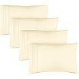 King Size Pillow Cases Set of 4 - Extra Soft Pack of 4 Pillowcase Covers - Hotel Luxury Pillowcases, Machine Washable Pillow Protectors - 20x40 Pillow Cases 4 Piece - Soft King Off White Pillow Covers