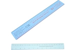 TEHAUX Plastic Ceramic Shrinkage Scale Ruler - Pottery Measuring Tool for Clay Shrinkage, Sculpting, and Modeling - Essential