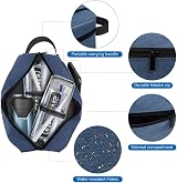 lmytdo Toiletry Bag for Men Waterproof Travel Shaving Bag Blue 22x6x15 cm view 2
