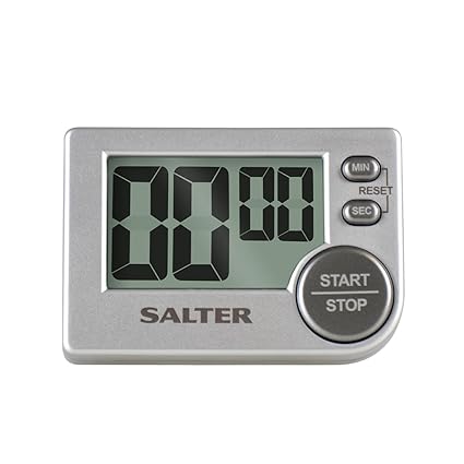 Salter Big Button Timer Electronic Digital Kitchen Stopwatch Memory Function Loud Beeper Magnetic Self Standing Prop