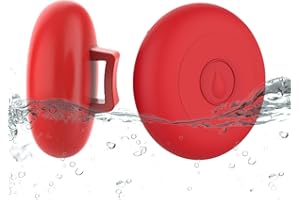 WTYSSN Airtag Dog Collar Holder Waterproof, Hidden Silicone Waterproof Airtag Case for Pet Cat Dog GPS Tracker, Anti-Lost Waterproof Airtag Holders Compatible with Apple AirTag for Dog Cat Collar (Red)