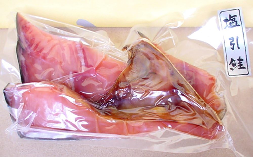 塩引き鮭カマのパッケージと中身