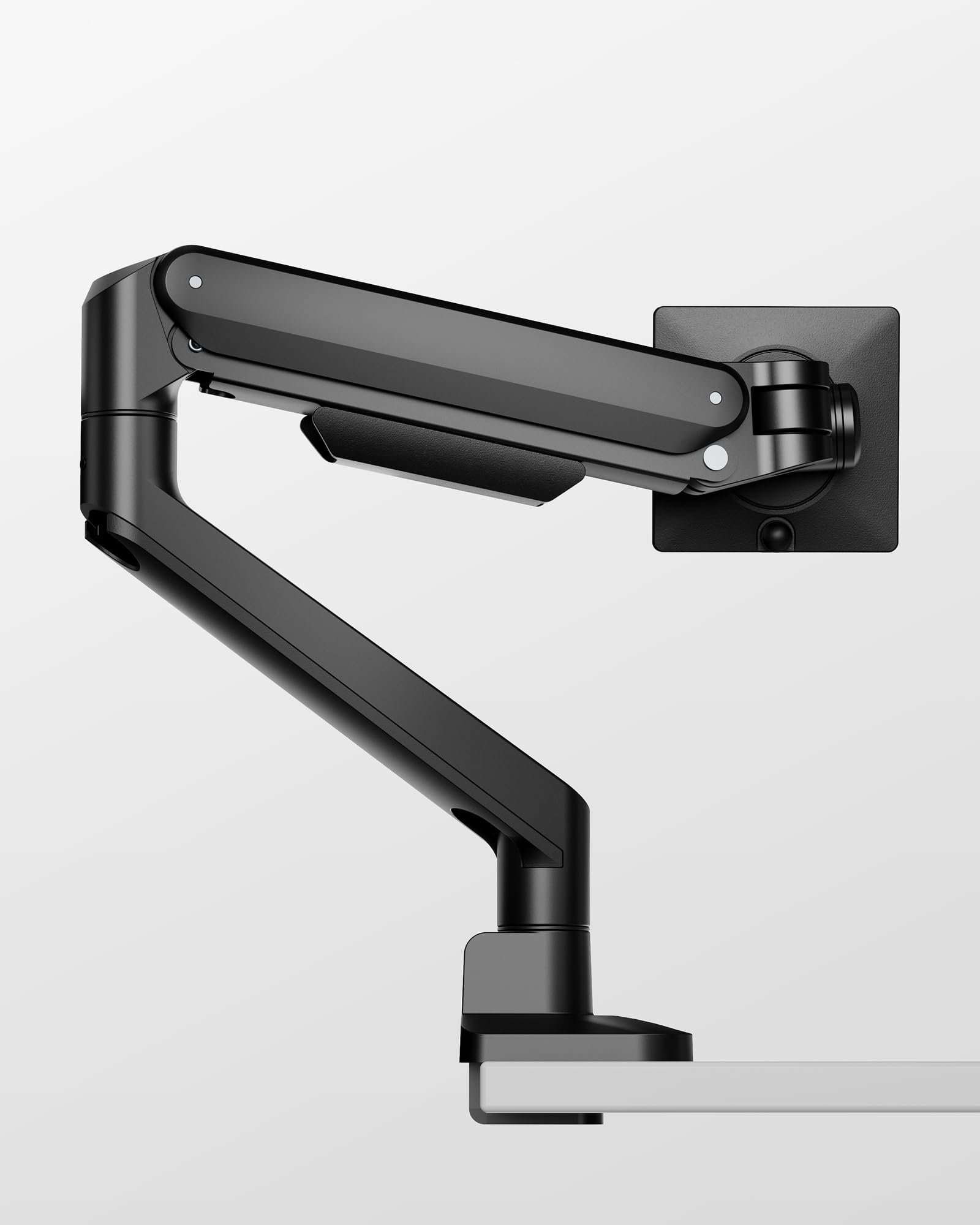 Photo 1 of monTEK Deluxe Monitor Arm up to 40 Inch Holds 26.4 lbs Curved Screens Aluminum Fully Motion Adjustable Single Monitor Stand with Clamp/Grommet Desk Mount, Quick Release Plate,75/100mm VESA, MA1008BK