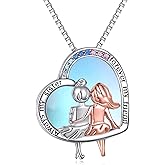 AOBOCO Gifts for Sister 2 3 Sisters Necklace for Women Sterling Silver Sisters Pendant Jewelry Birthday Christmas Gifts for Friend Female Friendship Lasts Forever