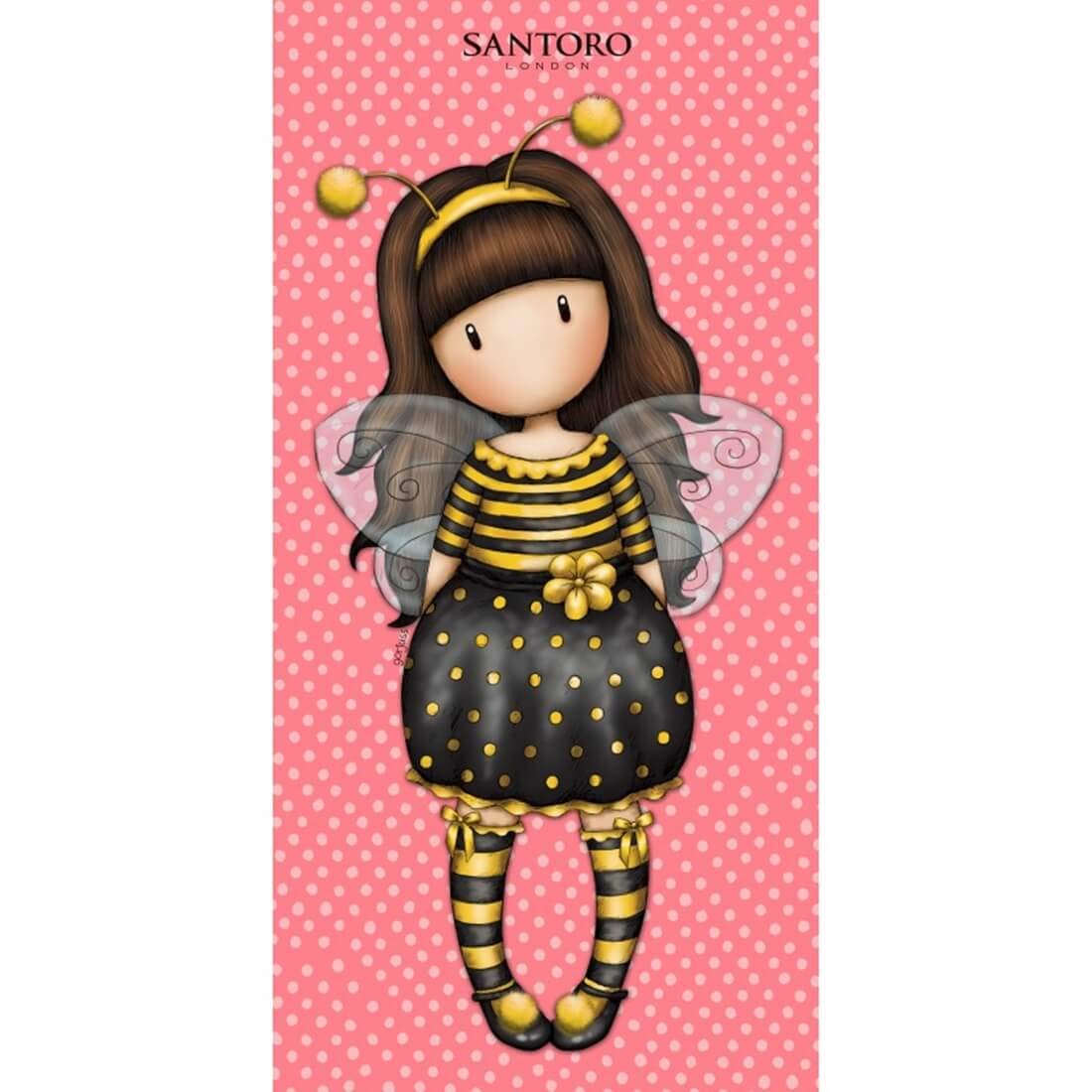 Halantex - GOR8828T - Santoro Girl Ape Just Bee-Cause Original Official Beach Towel - Multicolor - 150x75cm
