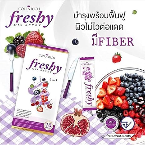 Amazon Com Colla Rich Freshy Mix Berry Collagen Peptide 10 Sachets Health Personal Care