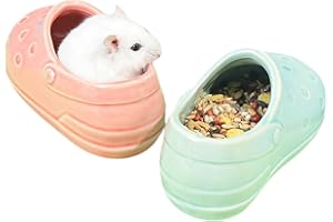 ZixmiX Colorful Hamster Food and Water Bowl Set - Stylish and Practical Pet Feeding Solution (Cyan)