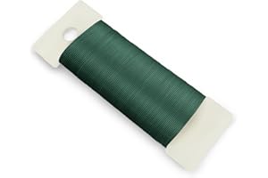 CDBC Green Floral Wire, 38 Yards 114 Ft 22 Gauge Metal Wire for Crafts, Flexible Wreath Flower Thin Craft Wire for Ornaments Ribbon Making DIY