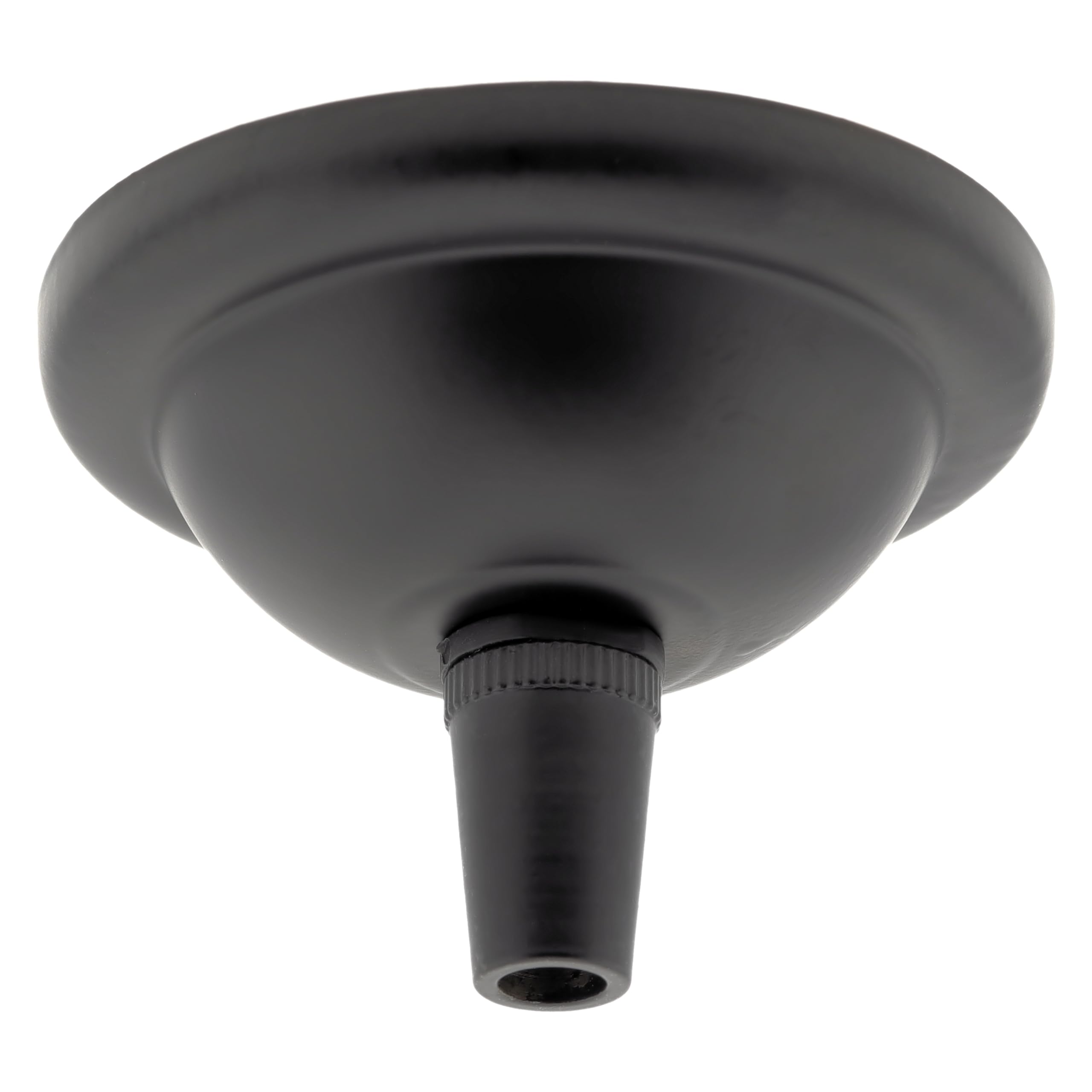 1 Pack Art Deco 67mm Diameter Small Metal Ceiling Rose and Colour Matched Metal Grip in Matte Black Finish