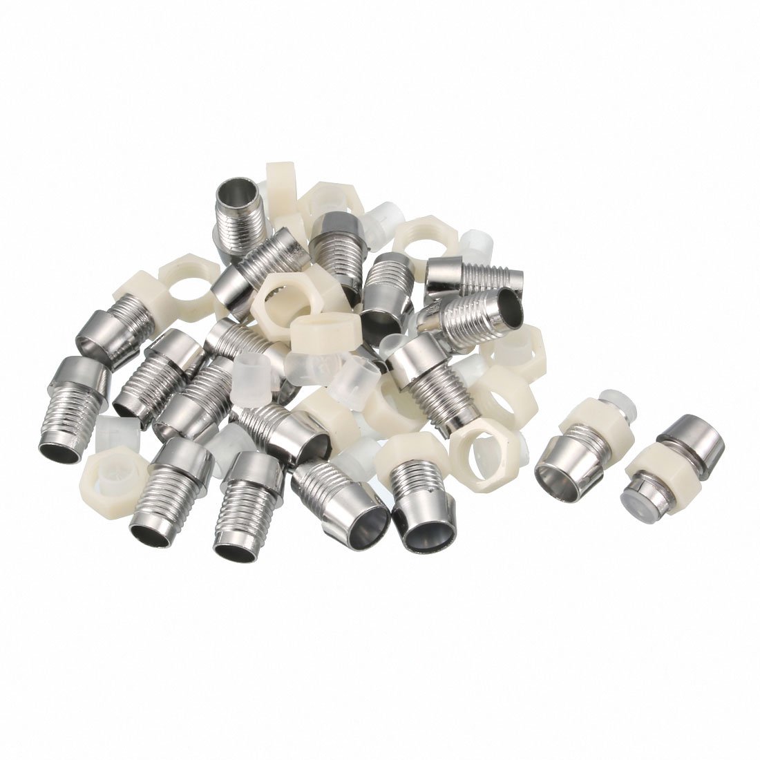sourcing map 20pcs 5mm LED Lamp Holder Light Bulb Socket Plastic Chrome Plated for Light-emitting Diode Lighting
