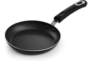 KICHLY 8 Inch Nonstick Frying Pan - Induction Bottom Chef's Pan - Aluminum Alloy and Scratch Resistant Body - Riveted Handle 