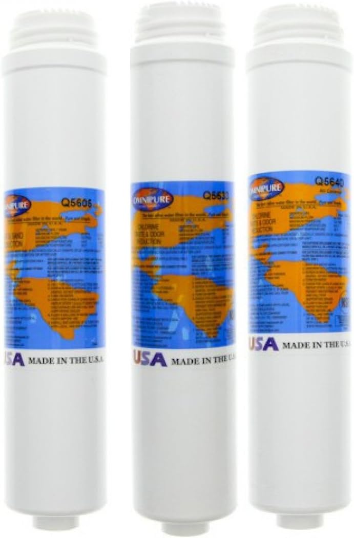 Omnipure Q5605 Q5633 Q5640 Replacement Sediment Carbon Filter Cartridge Set: Home & Kitchen