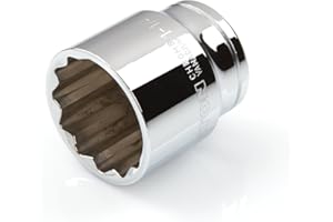TEKTON 14224 1/2-Inch Drive by 1-1/4-Inch Shallow Socket, Cr-V, 12-Point
