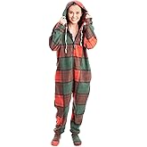 Forever Lazy Footed Adult Onesies, One-Piece Pajama Jumpsuits for Men and Women, Unisex. with Detachable Feet.