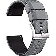 Ritche Christmas Gift Silicone Watch Bands 18mm 20mm 22mm 24mm Quick Release Rubber Watch Bands for Men, Valentine's day gifts for him or her, White Elephant Gifts, Stocking Stuffers For Men