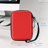 ProCase 2.5 Inch External Hard Drive Case Red Holds 2 Drives view 6