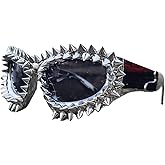 laureles Sparkling Rhinestone Oversized Women's Y2K Sunglasses Rivet Cat Sunglasses Men Driving Punk Sun Glasses