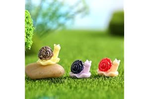 LONCESS Snails Fairy Garden Accessories, Snail Miniatures for Fairy Garden Supplies, Miniature Figurines for Micro Landscape, Plant Pots, Bonsai Craft Decor, Desk Decoration, Cake Topper, Home Decoration