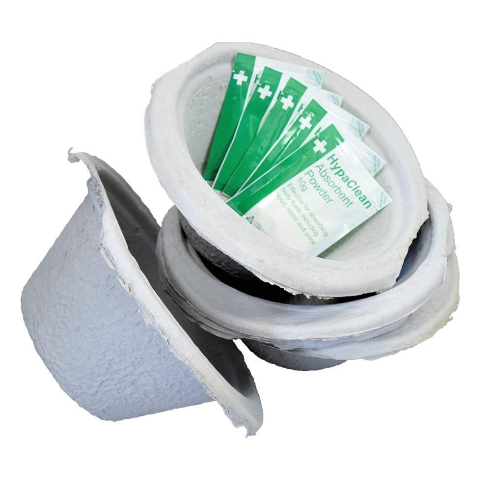 Safety First Aid Group HypaClean Disposable Sick Bowls with Absorbent Powder, Pack of 5 — image 1