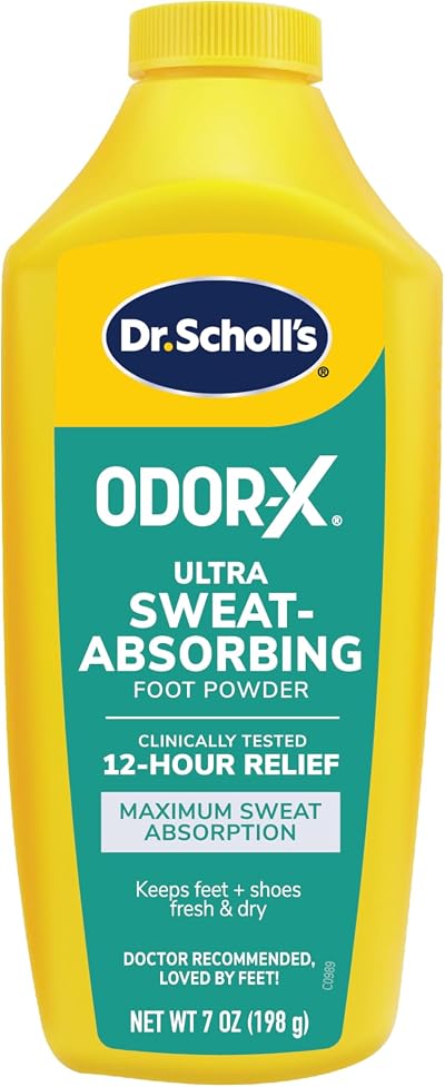 Dr. Scholl's Odor-X Sweat-Absorbing Foot Powder 7 Ounce
