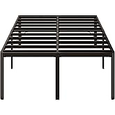 Yicensen 24 Inch High Full Bed Frame with Rounded Corner Legs, Heavy Duty Full Size Metal Platform Bed Frame No Box Spring Needed, Easy Assembly, Noise Free, Black