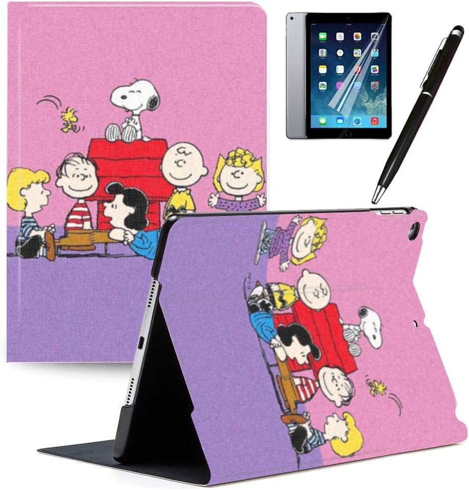 LJX iPad 7th Generation 10.2" 2019 Case Snoopy Cute Cartoon Cover PU Leather Stand Protection Smart Auto Sleep/Wake Shell Compatible for Apple iPad 10.2 inch 2019#K
