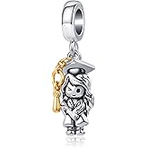 NanMuc Graduation Hat Charms Graduate Bead Charm Compatible With Pandora Bracelet