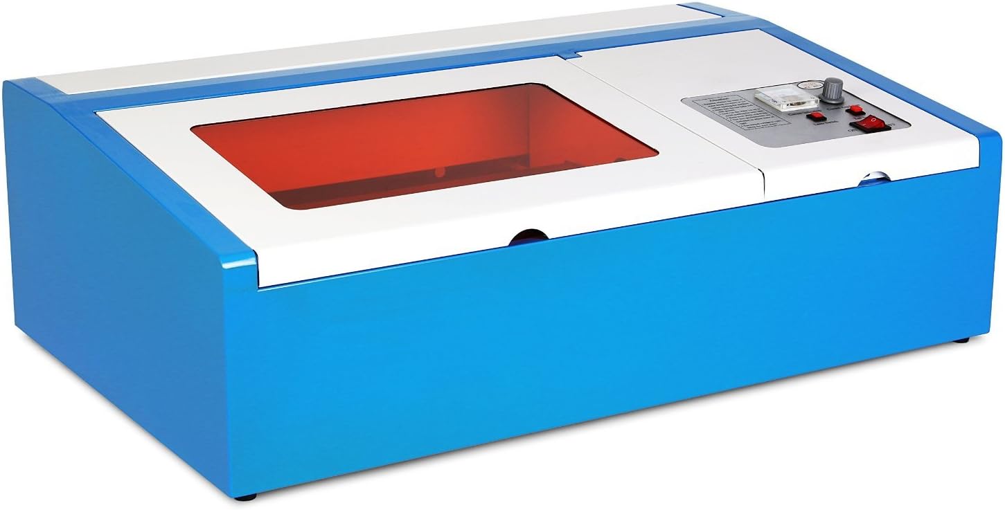 TravelerK Laser Engraving Machine 40W CO2 Laser Engraver 300 x 200mm Laser Cutting Machine with Exhaust Fan USB Port (40W-12"X 8")