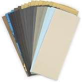 Ultra Fine Water sandpaper.120 to 5000,7000,8000,10000 Assorted Grit-17pcs | Sanding Paper,Abrasive paper for Wood Furniture Finishing, Automotive Polishing, 9 x 3.6 Inches