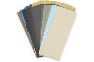 DOUSUDAN 17 Sheets Ultra-Fine Sandpaper 120 to 5000/7000/8000/10000 Grit, Waterproof Wet & Dry for Automated Sanding, Epoxy R